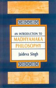 Cover of: An Introduction to Madhyamaka Philosophy