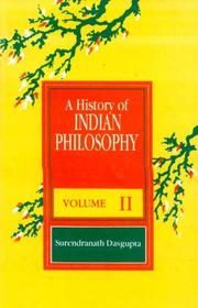 Cover of: A History of Indian Philosophy, Vol. 2