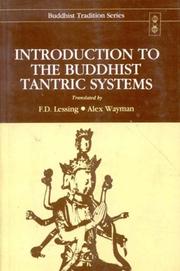 Cover of: Introduction to the Buddhist Tantric systems by Mkhas-grub Dge-legs-dpal-bzaṅ-po, Mkhas-grub Dge-legs-dpal-bzaṅ-po