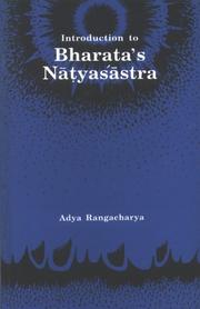 Cover of Introduction to Bharat's Natyasastra by Adya Rangacharya