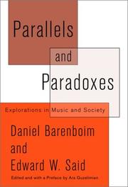 Cover of: Parallels and Paradoxes by Daniel Barenboim, Edward W. Said