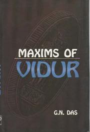 Cover of: Maxisms of Vidur