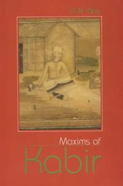 Cover of: The maxims of Kabir