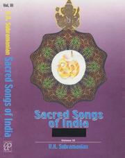 Cover of: Sacred Songs of India by V. K. Subramanian