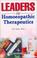 Cover of: Leaders in Homoeopathic Therapeutics