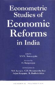 Cover of: Econometric studies of economic reforms in India