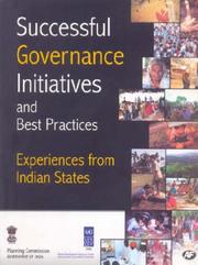 Cover of: Successful Governance Initiatives and Best Practices: Experiences from Indian States