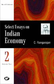 Cover of: Select essays on Indian economy