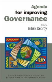 Cover of: Agenda for improving governance | 