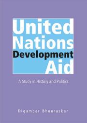 Cover of: United Nations' Development Aid by Digambar Bhouraskar