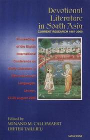 Cover of: Devotional literature in South Asia by International Conference on Early Literature in New Indo-Aryan Languages (8th 2000 Louvain (Belgium))