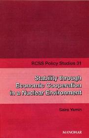 Cover of: Stability through economic cooperation in a nuclear environment