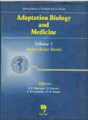 Cover of: Adaptation Biology And Medicine: Subcellular Basis