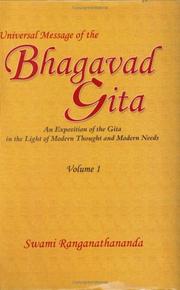 Cover of: Universal Message of the Bhagavad Gita by Swami Ranganathananda