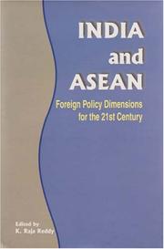 Cover of: India and Asean by K. Raja Reddy