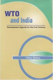 Cover of: WTO and India by Vibha Mathur