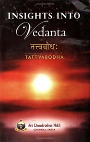 Cover of: Insights into Vedanta-Tattwabodha