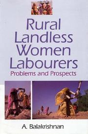 Cover of: Rural landless women labourers: problems and prospects