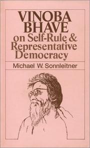 Cover of: Vinoba Bhave on self-rule & representative democracy