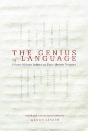 Cover of: The genius of language by edited and with an introduction by Wendy Lesser.