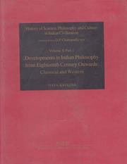 Cover of: Developments in Indian philosophy from Eighteenth century onwards by Krishna, Daya.