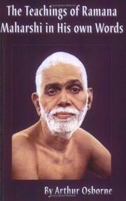 Cover of: The Teachings of Ramana Maharshi in His Own Words