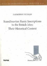 Cover of: Scandinavian runic inscriptions in the British Isles: their historical context
