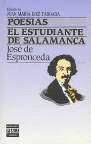 Cover of: Poesias El Estudiante De Salamanaca (Clasicos Plaza & Janes)