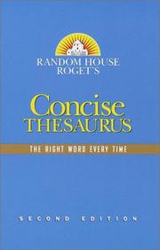 Cover of: Random House Roget's concise thesaurus.
