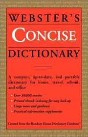 Cover of: Webster's concise dictionary.