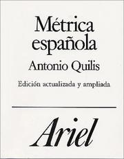 Cover of: Métrica española by Antonio Quilis
