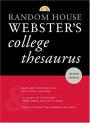 Cover of: Random House Webster's College Thesaurus