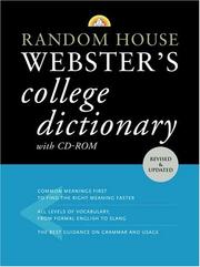 Cover of: Random House Webster's College Dictionary with CD-ROM by Random House