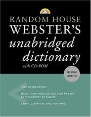 Cover of: Random House Webster's Unabridged Dictionary with CD-ROM by Random House