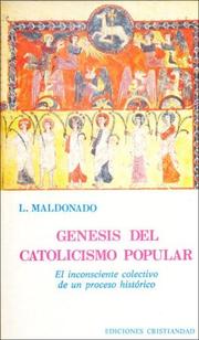 Cover of: Génesis del catolicismo popular: el inconsciente colectivo de un proceso histórico
