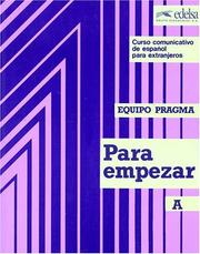 Cover of: Para Empezar a Equipo Pragma