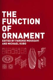 Cover of: The Function of Ornament