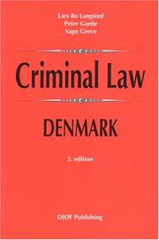 Cover of: Criminal law Denmark by Lars Bo Langsted