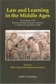 Cover of: Law And Learning in the Middle Ages