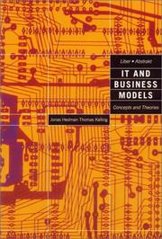 Cover of: IT and Business Models by Jonas Hedman, Thomas Kalling