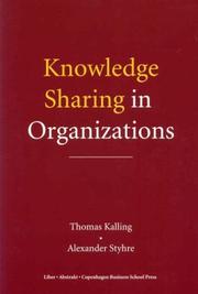 Cover of: Knowledge Sharing in Organizations