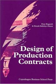 Cover of: Design of Production Contracts: Lessons from Theory and Agriculture