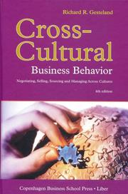 Cover of: Cross-Cultural Business Behavior by Richard R. Gesteland