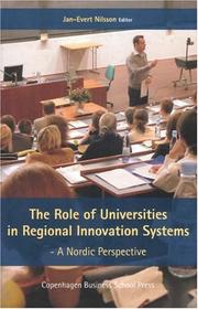Cover of: The Role of Universities in Regional Innovation Systems: A Nordic Perspective