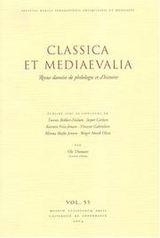Cover of: Classica Et Mediaevalia: Revue Danoise De Philologie Et D'histoire