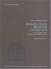 Cover of: Hieratic Texts from the Collection (The Carlsberg Papyri)