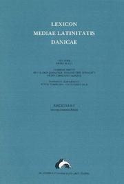 Cover of: Lexicon mediae latinitatis danicae by Franz Blatt