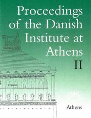 Cover of: Proceedings of the Danish Institute at Athens 2 (Proceedings of the Danish Institute at Athens) by Soren Dietz, Signe Isager