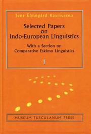 Cover of: Selected Papers on Indo-European Linguistic: With a Selection on Comparative Eskimo (Copenhagen Studies in Indo-European, Volumes 1 & 2)