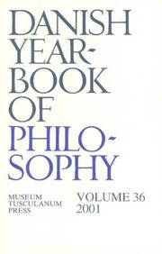 Cover of: Danish Yearbook of Philosophy, 2001